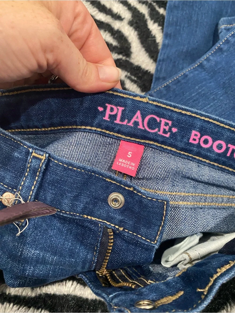 The Children's Place Denim Jeans in Blue with Contrast Stitching